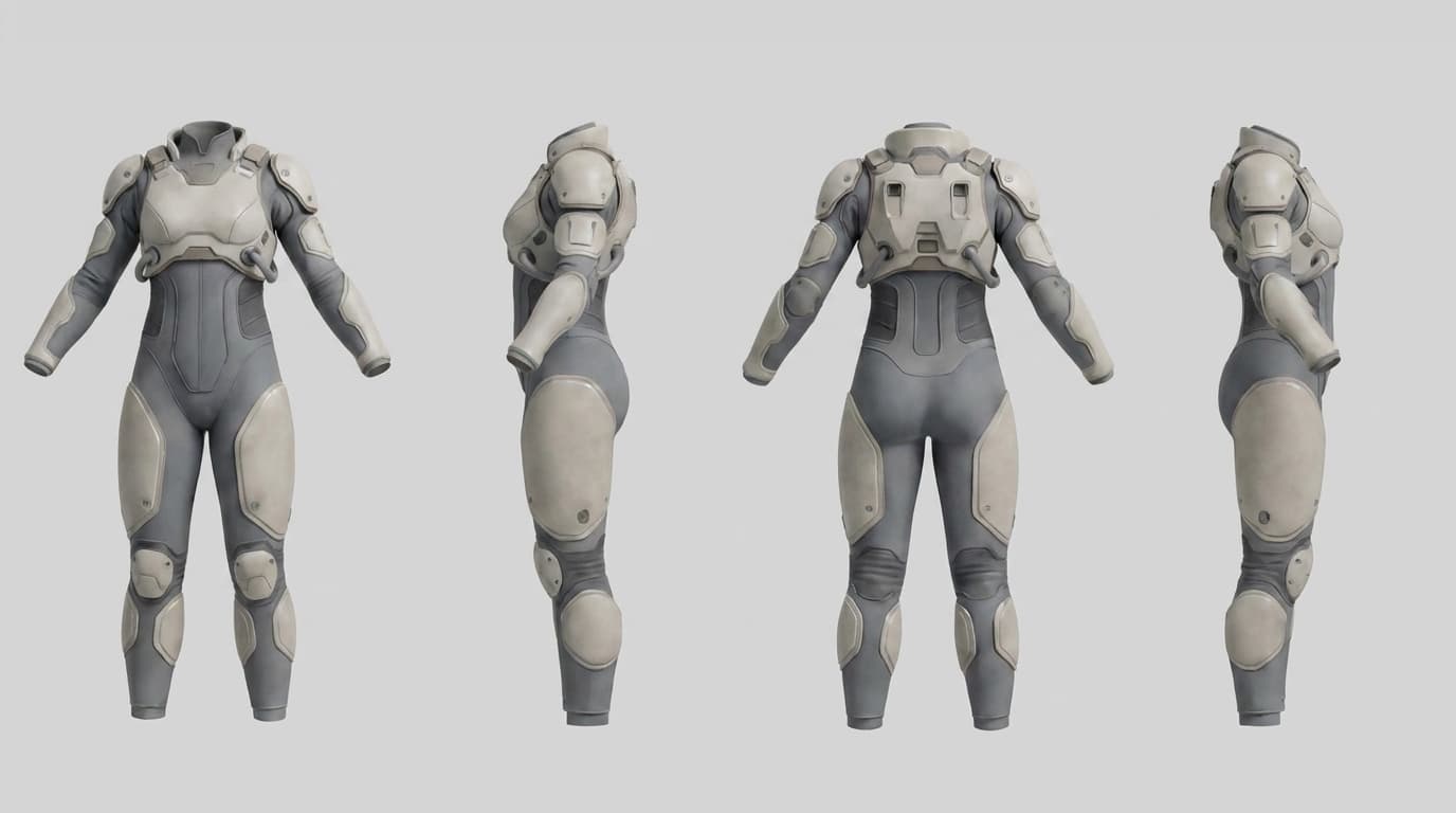 AI-generated character multiview